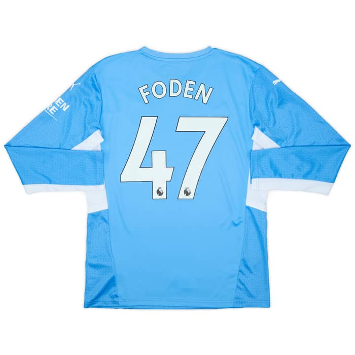 2021-22 Manchester City Home L/S Shirt Foden #47 (M)