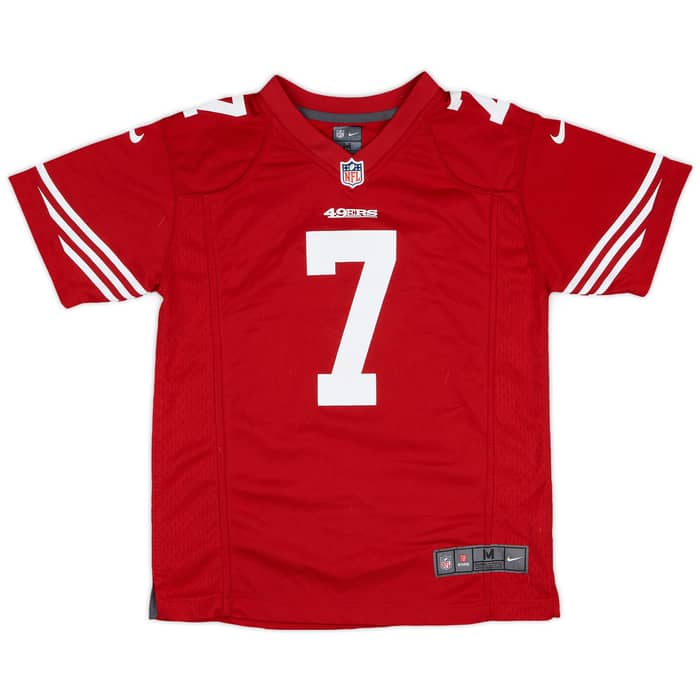 2012-16 San Francisco 49ers Kaepernick #7 Nike Game Home Jersey - 9/10 - (M.Boys)
