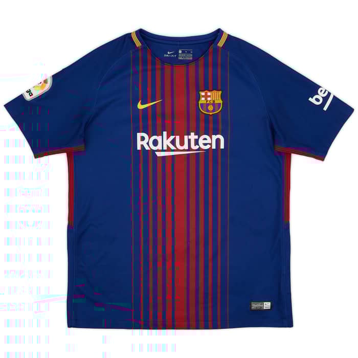 2017-18 Barcelona Home Shirt - 8/10 - (XL.Boys)
