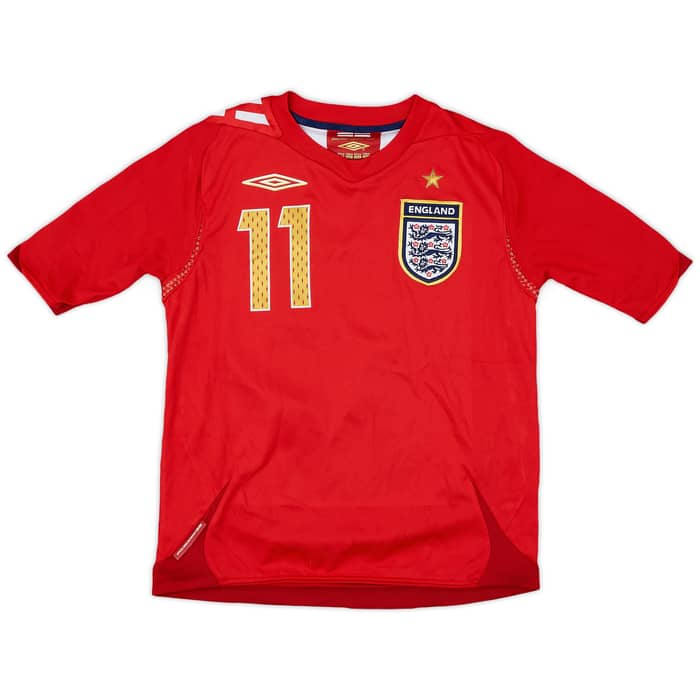2006-08 England Away Shirt J.Cole #11 - 8/10 - (6-7 Years)