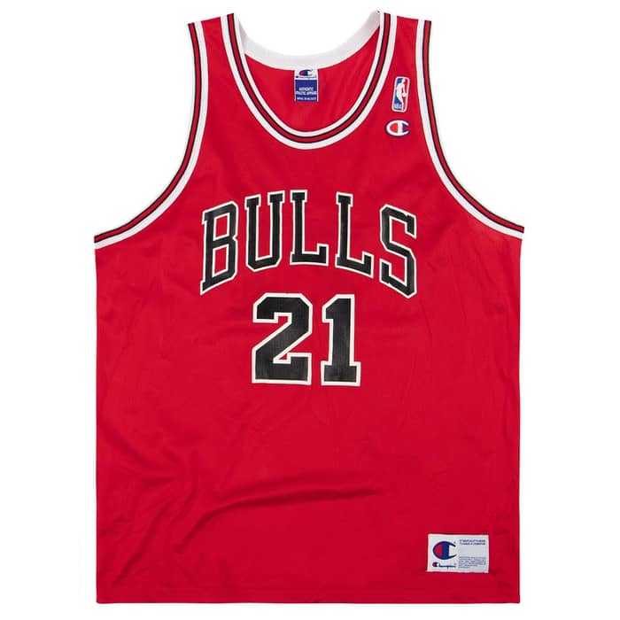 2000-02 Chicago Bulls Fizer #21 Champion Jersey (Away) XL