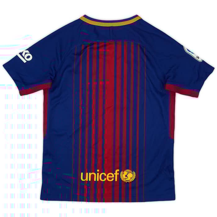 2017-18 Barcelona Home Shirt - 8/10 - (S.Boys)