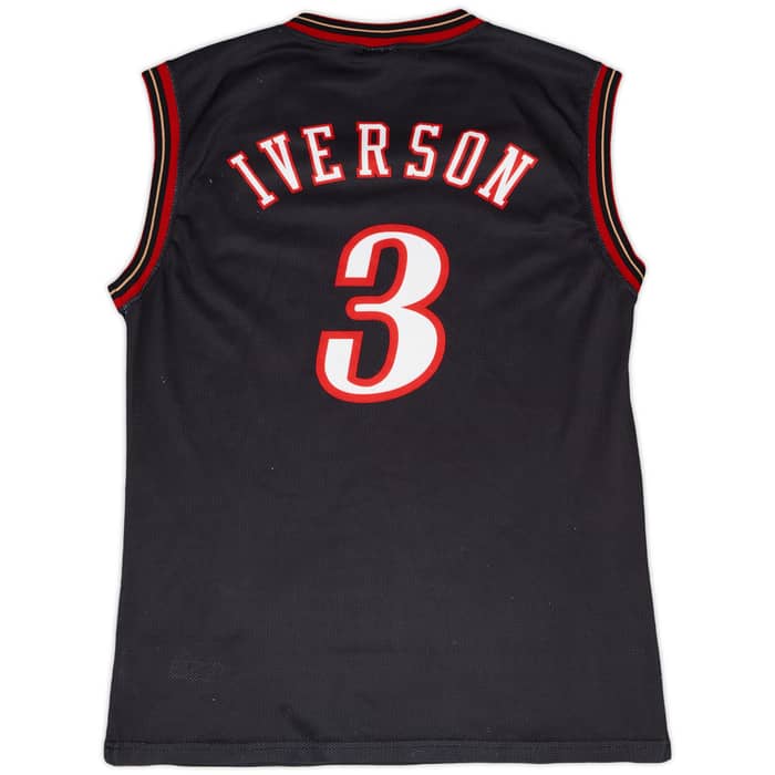 2000-06 Philadelphia 76ers Iverson #3 Champion Away Jersey - 8/10 - (L)
