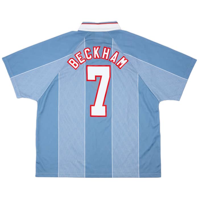1996-97 England Away Shirt Beckham #7 - 8/10 - (XXL)
