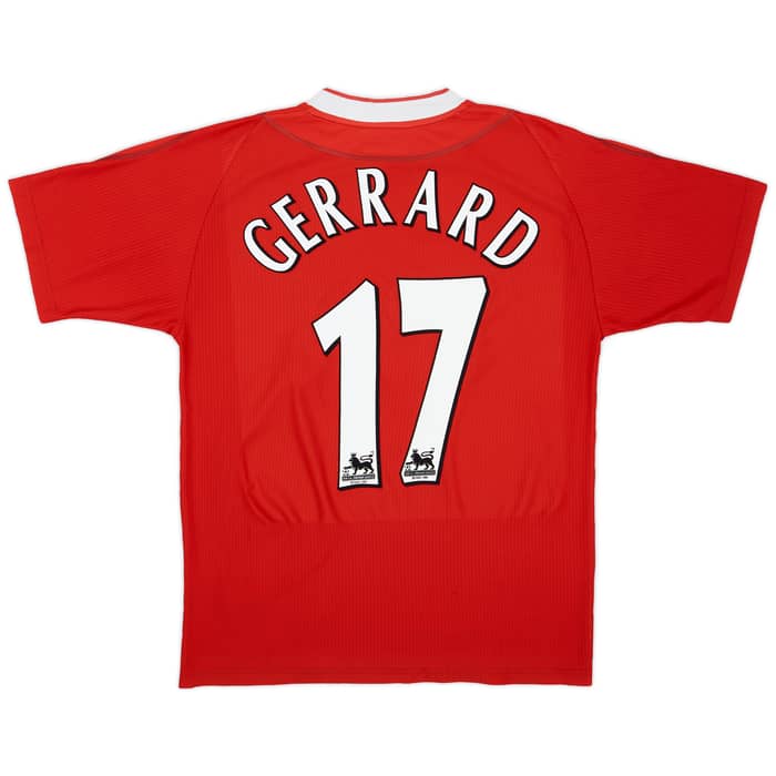 2002-04 Liverpool Home Shirt Gerrard #17 - 6/10 - (M)
