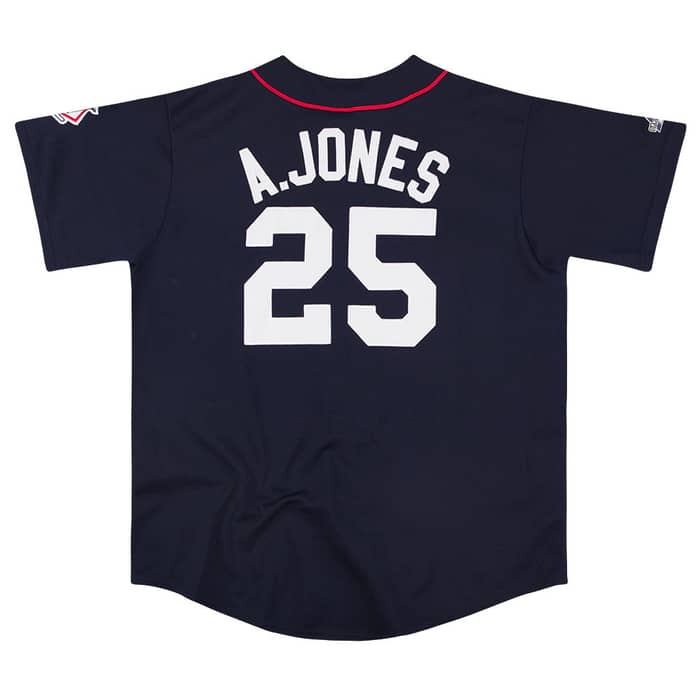 2000-07 Atlanta Braves A. Jones #25 Majestic Jersey (Alternate) XL