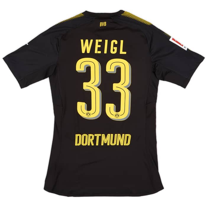 2017-18 Borussia Dortmund Match Issue Away Shirt Weigl #33