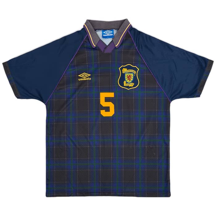 1994-96 Scotland Home Shirt Hendry #5 - 8/10 - (L)