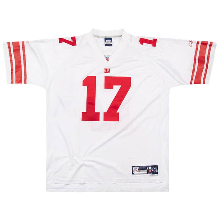 2007 New York Giants Burress #17 Reebok Premier Jersey (Away) XXL