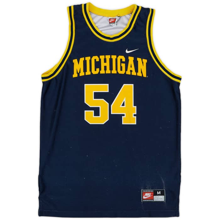 1996-98 Michigan Wolverines Traylor #54 Nike Away Jersey - 5/10 - (M)