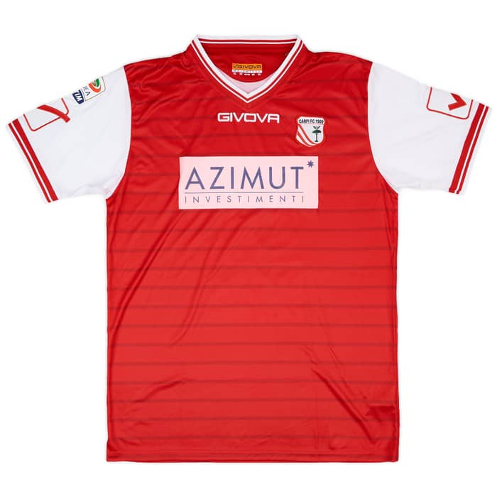 2015-16 Carpi Match Issue Signed Away Shirt Borriello #12