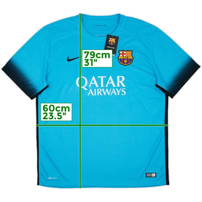 2015-16 Barcelona Third Shirt Suarez #9 (XL)