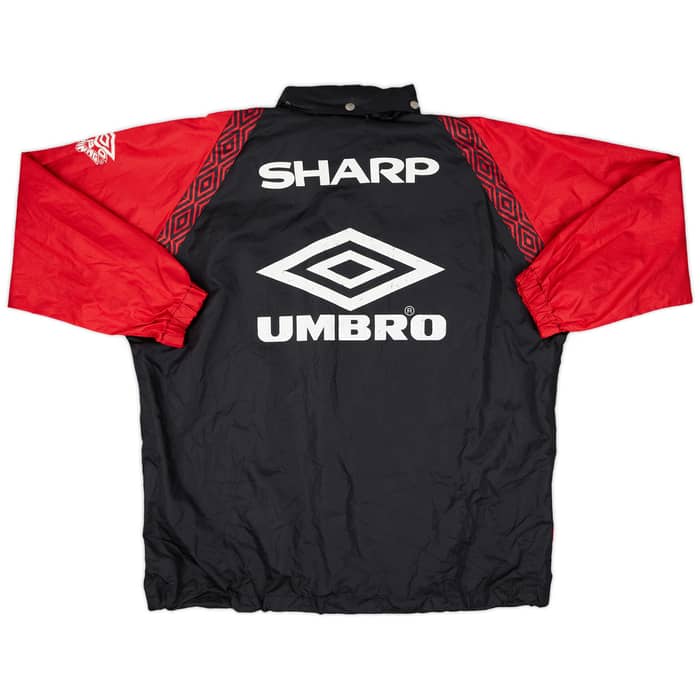 1995-97 Manchester United Umbro Hooded Rain Jacket - 6/10 - (L)