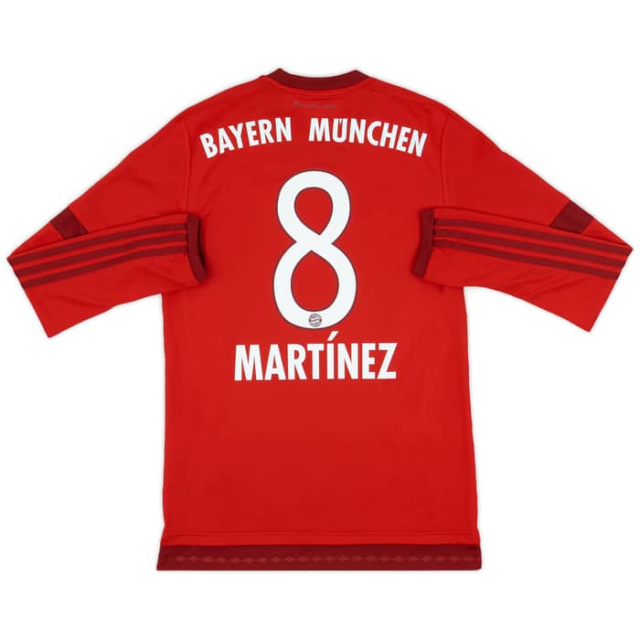 2015-16 Bayern Munich Home L/S Shirt Martinez #8 - 8/10 - (S)