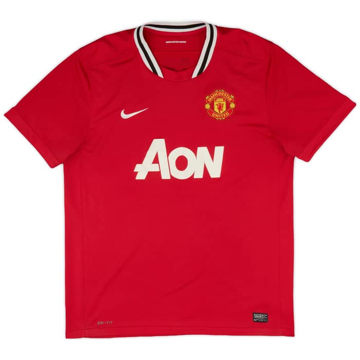 2011-12 Manchester United Home Shirt J.S. Park #13 - 6/10 - (XL)