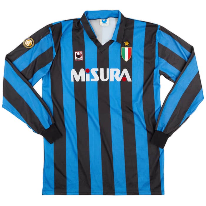 1989-90 Inter Milan Home L/S Shirt #10 - 7/10 - (XL)