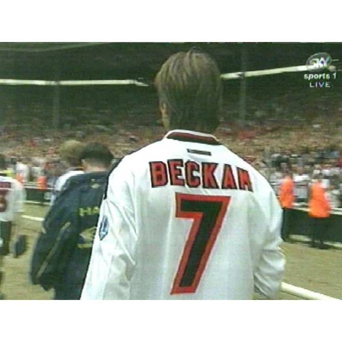 Camiseta de visitante del Manchester United 1997-99 Beckam #7 - 8/10 - (L)