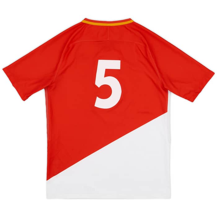  2017-18 Monaco Youth Home Shirt #5 - 8/10 - (M)