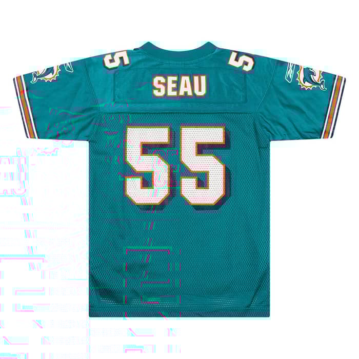 2005 Miami Dolphins Seau #55 Reebok On Field Jersey (Home) Y