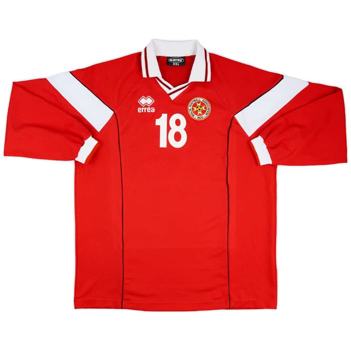 2002-03 Malta Match Issue Home L/S Shirt #18