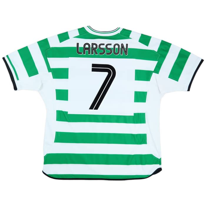 2001-03 Celtic Home Shirt Larsson #7 - 8/10 - (XXL)