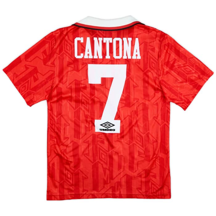 1992-94 Manchester United Home Shirt Cantona #7 - 6/10 - (S)