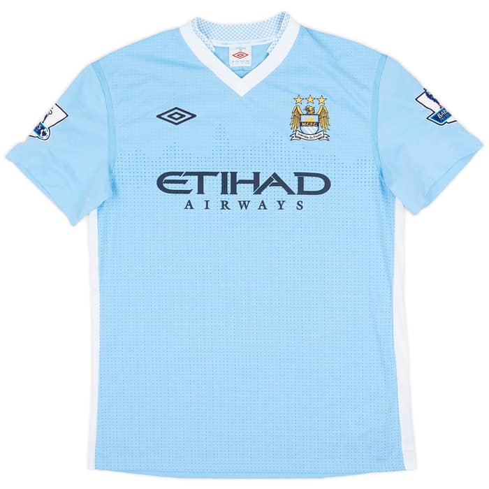 2011-12 Manchester City Match Issue Signed Home Shirt Richards #2