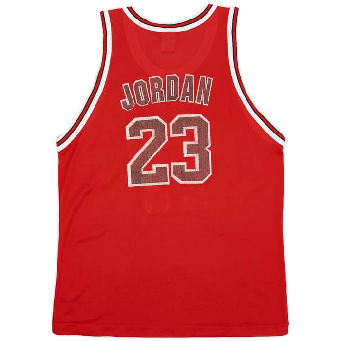 1995-98 Chicago Bulls Jordan #23 Champion Away Jersey - 5/10 - (XL.Boys)