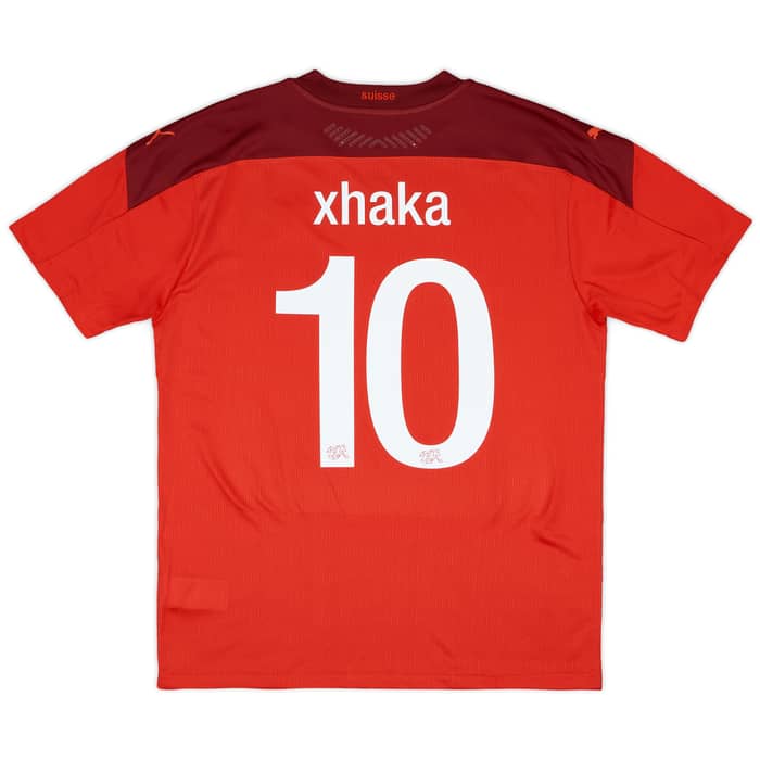 2020-21 Switzerland Player Issue Home Shirt Xhaka #10