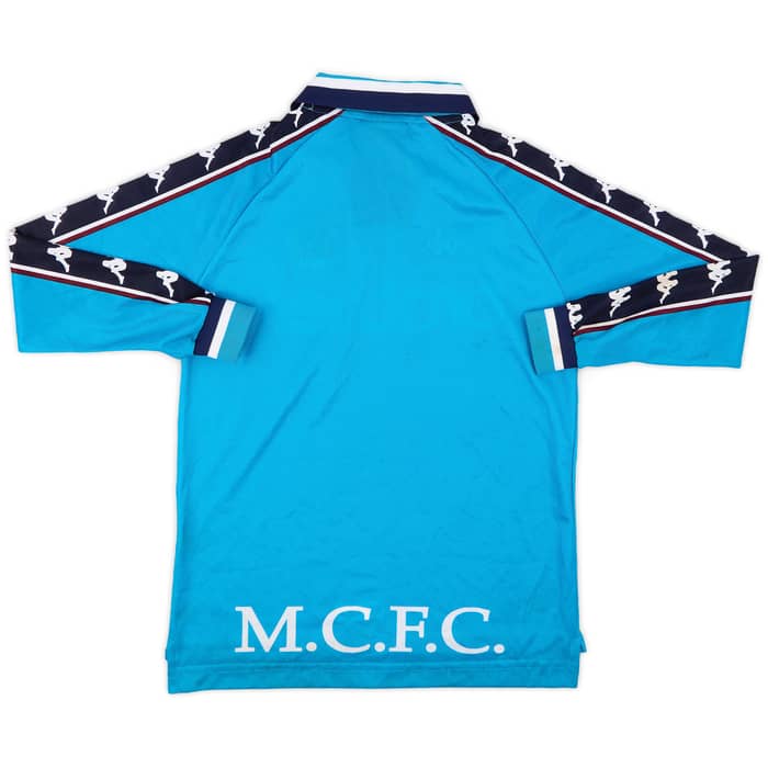 1997-99 Manchester City Home L/S Shirt - 9/10 - (XL.Boys)