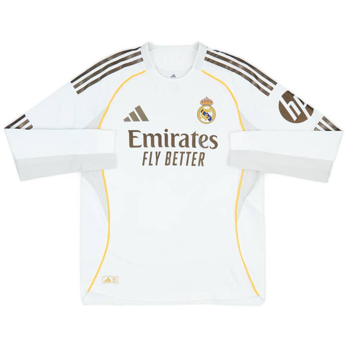 2025-26 Real Madrid Authentic Home L/S Shirt Bellingham #5