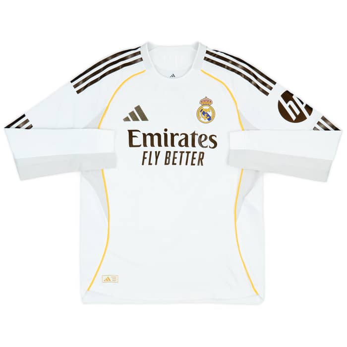 2025-26 Real Madrid Maillot Authentique Domicile L/S Bellingham #5
