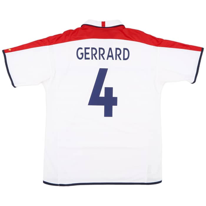 2003-05 England Home Shirt Gerrard #4 - 6/10 - (XL)