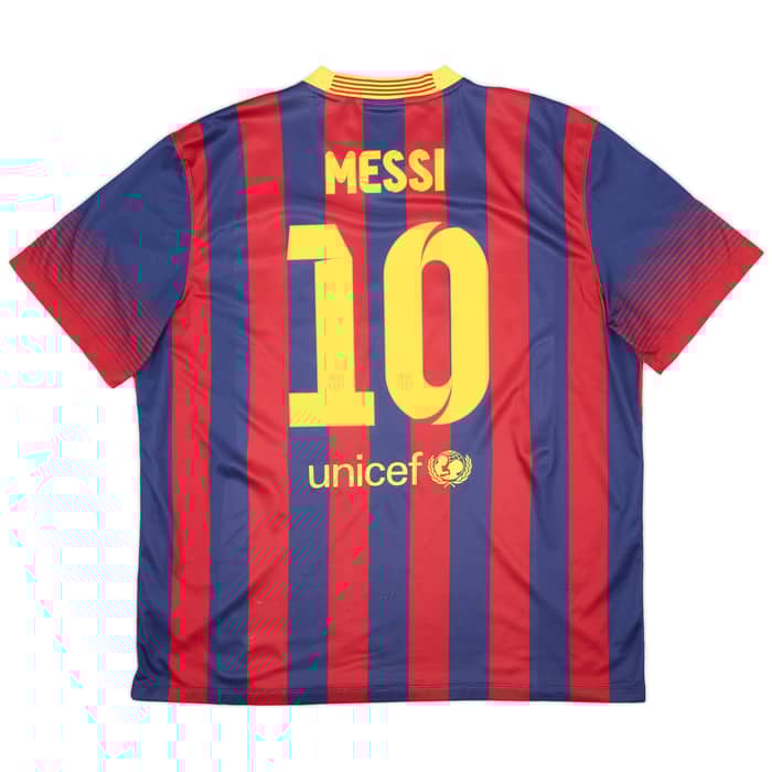 2013-14 Barcelona Home Shirt Messi #10 - 6/10 - (XXL)