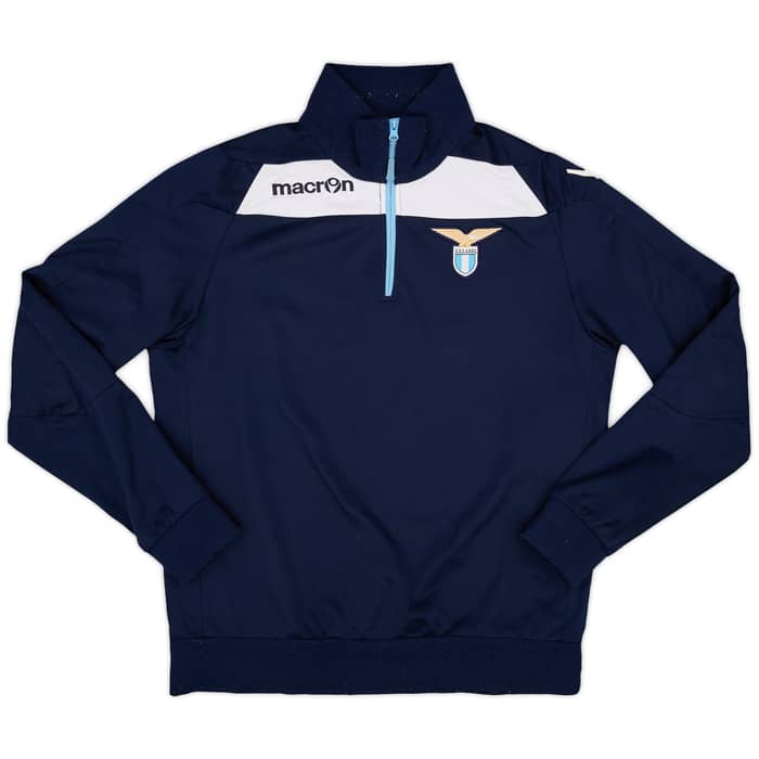 2014-15 Lazio Macron 1/4 Zip Drill Top - 8/10 - (L)