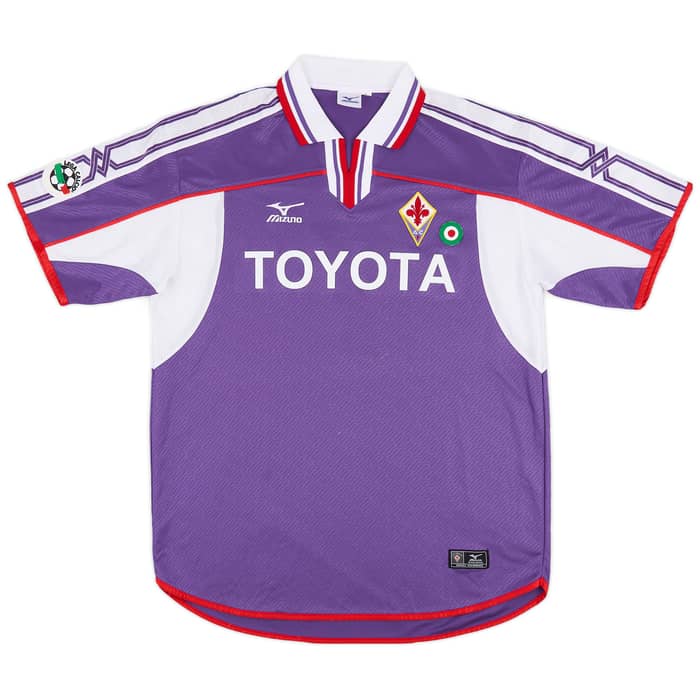 2001-02 Fiorentina Match Issue Home Shirt Di Livio #7