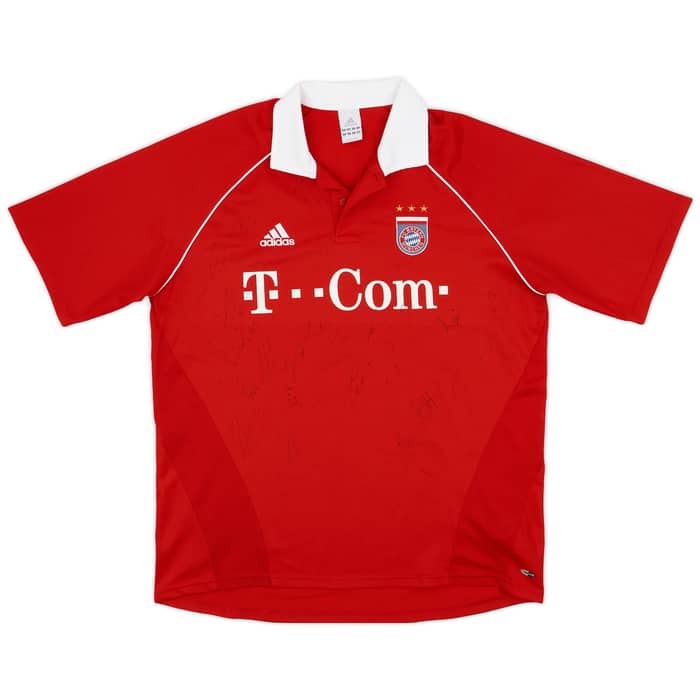 2005-06 Bayern Munich Signed Home Shirt - 5/10 - (XL)