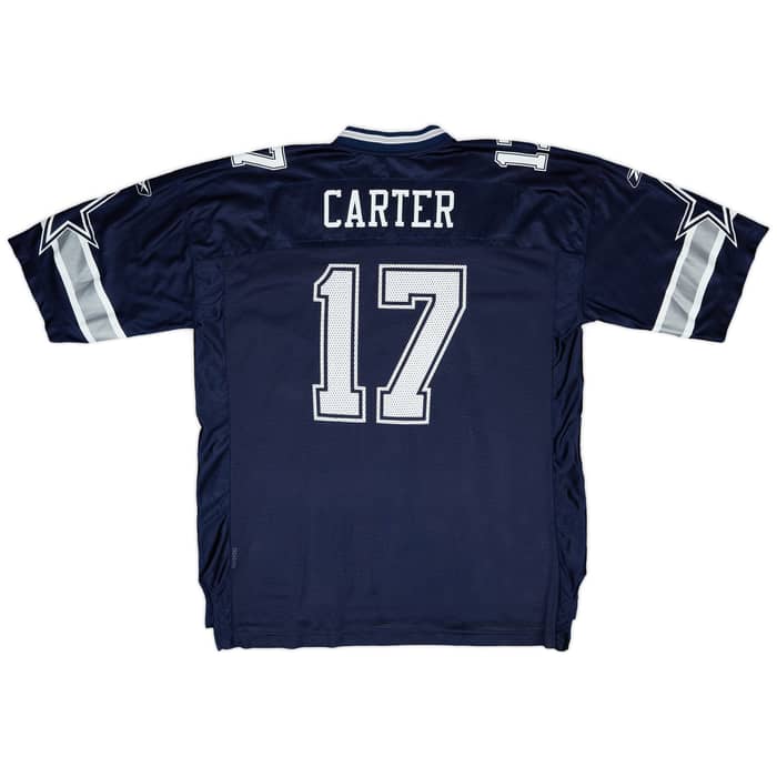 2002-03 Dallas Cowboys Carter #17 Reebok On Field Home Jersey - 8/10 - (XL)