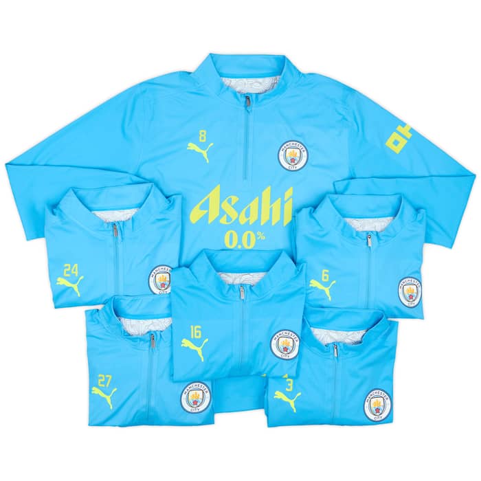2024-25 Manchester City Player Issue 1/4 Zip Training Rain Top # - 7/10