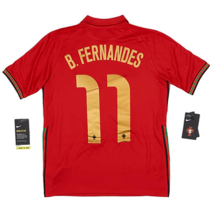 2020-21 Portugal Home Shirt B.Fernandes #11 (XL.Boys)