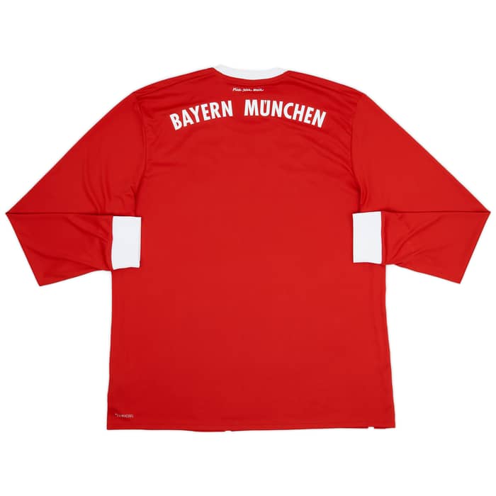 2017-18 Bayern Munich Home L/S Shirt - 8/10 - (XL)