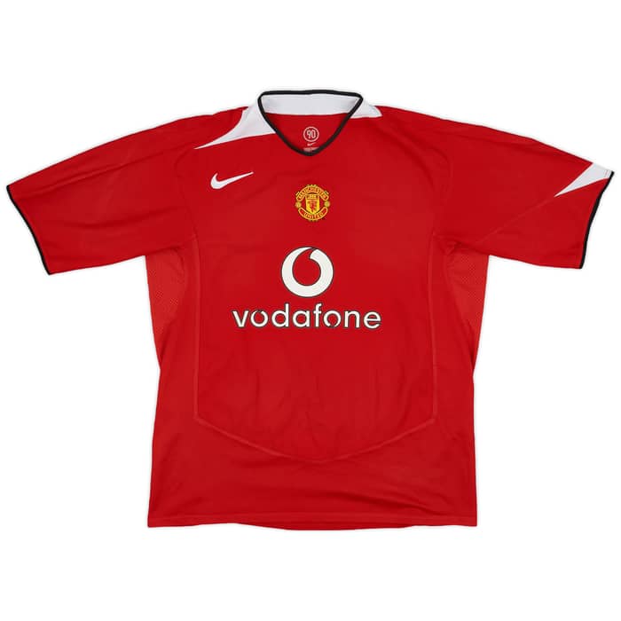 2004-06 Manchester United Home Shirt Smith #14 - 7/10 - (XL)