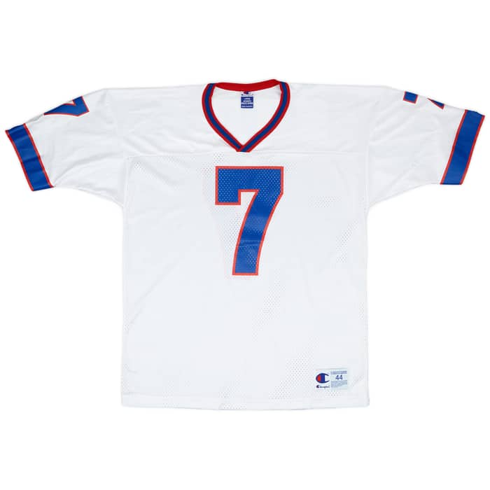 1998-00 Buffalo Bills Flutie #7 Champion Away Jersey - 8/10 - (L)