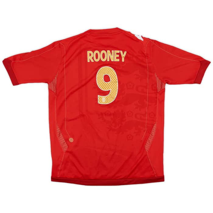 2006-08 England Away Shirt Rooney #9 - 7/10 - (XL.Boys)
