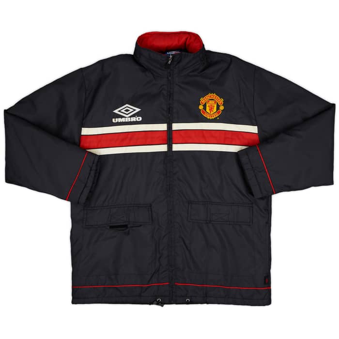 1998-99 Manchester United Umbro Padded Bench Coat - 6/10 - (S)