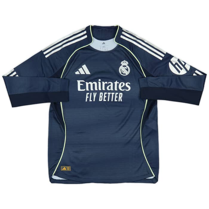 2025-26 Real Madrid Authentic Away L/S Shirt Bellingham #5