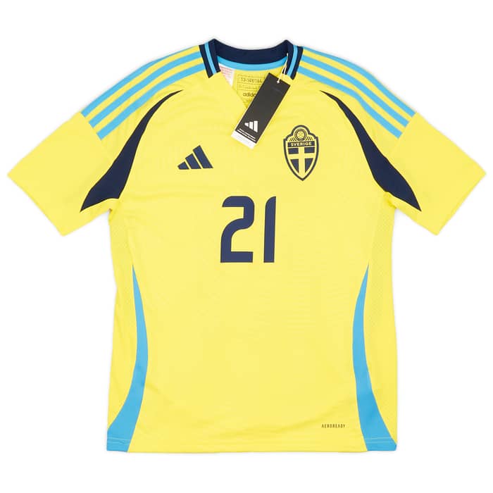 2024-25 Sweden Home Shirt Kulusevski #21 (Youths)