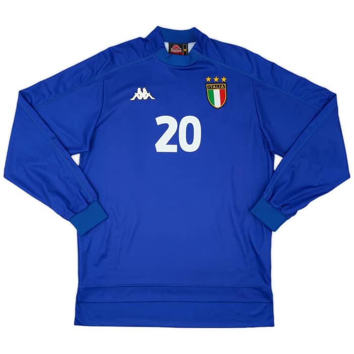 1998-99 Italy Home L/S Shirt Totti #20 - 8/10 - (M)