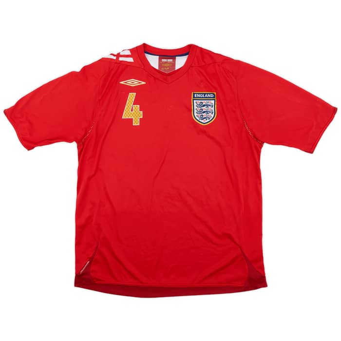 2006-08 England Away Shirt Gerrard #4 - 5/10 - (XL)