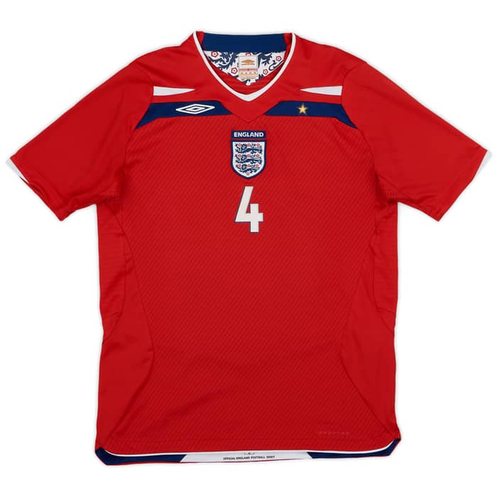 2008-10 England Away Shirt Gerrard #4 - 7/10 - (XL.Boys)